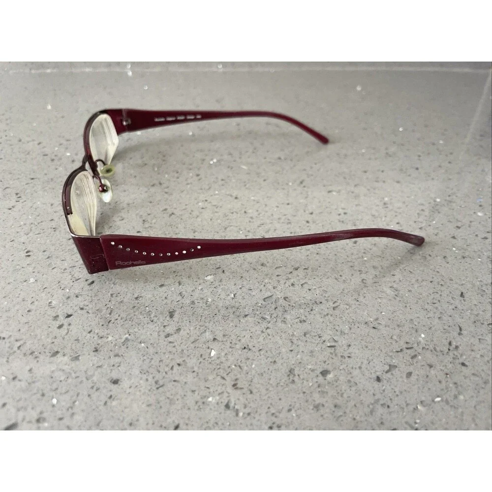 Rochelle Gagnon RG361 Italy Eyeglasses Frames ONLY 50-18-135 Col. Merlot red